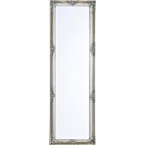 Sølv spejl facetslebet let barok ramme 55x170cm - Se flere Sølvspejle